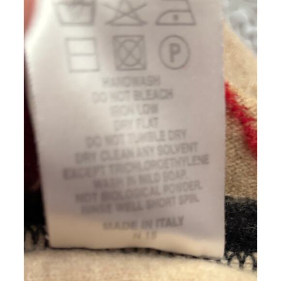 Burberry London Merino Wool Argyle Sweater Mens L Plaid Luxury Made in Italy - Picture 6 of 10